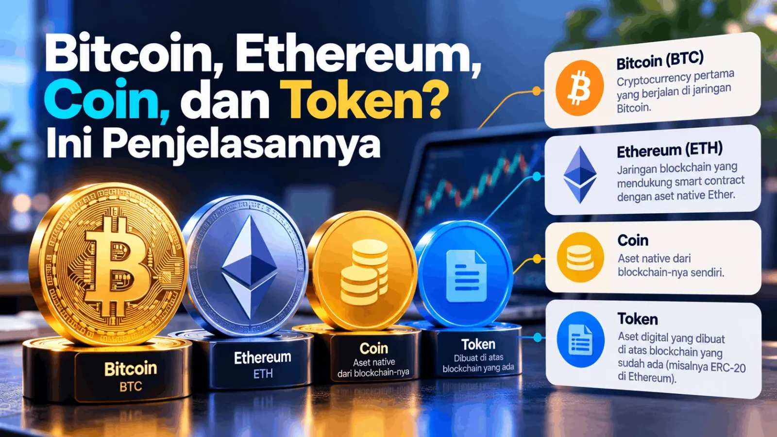 Bitcoin, Ethereum, Coin, dan Token? Ini Penjelasannya