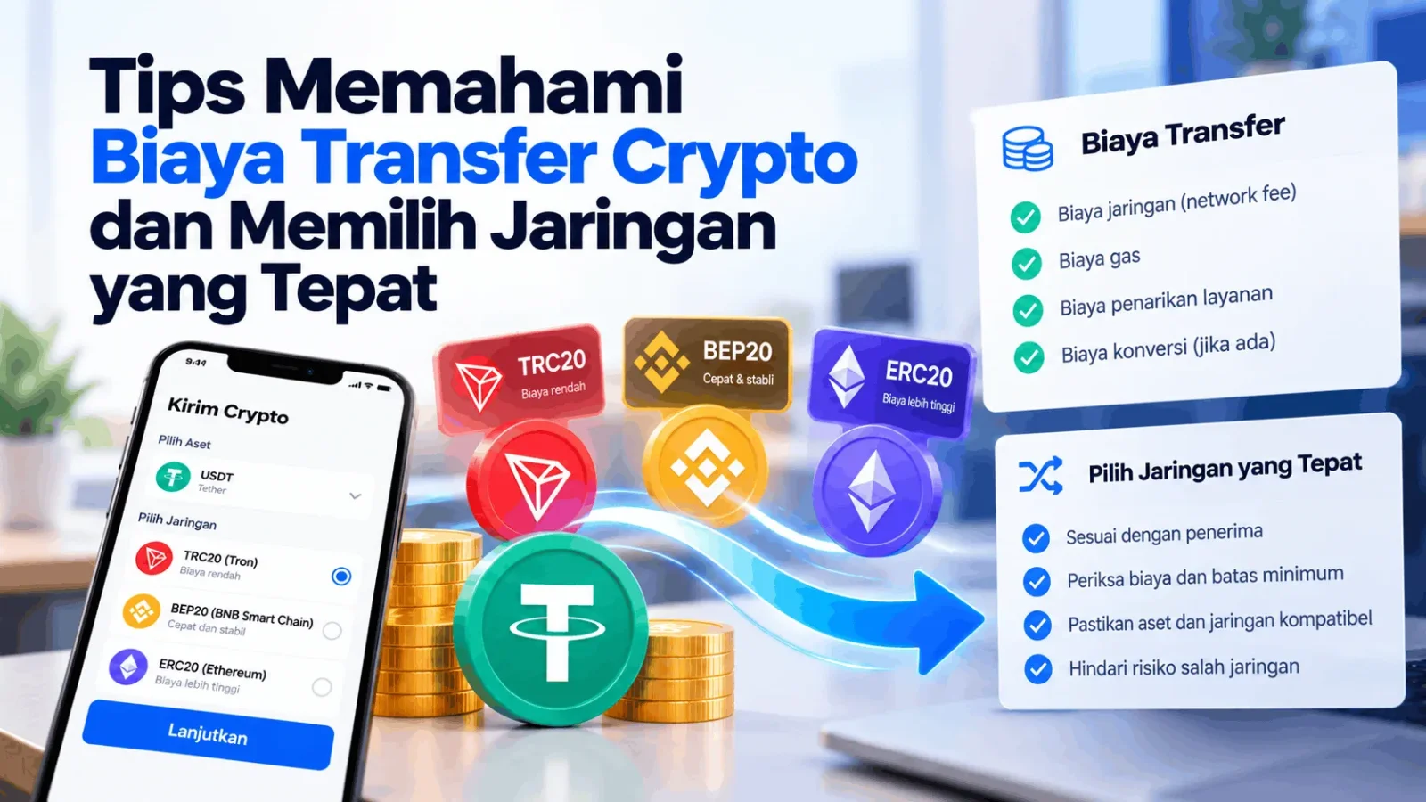 Tips Memahami Biaya Transfer Crypto dan Memilih Jaringan yang Tepat